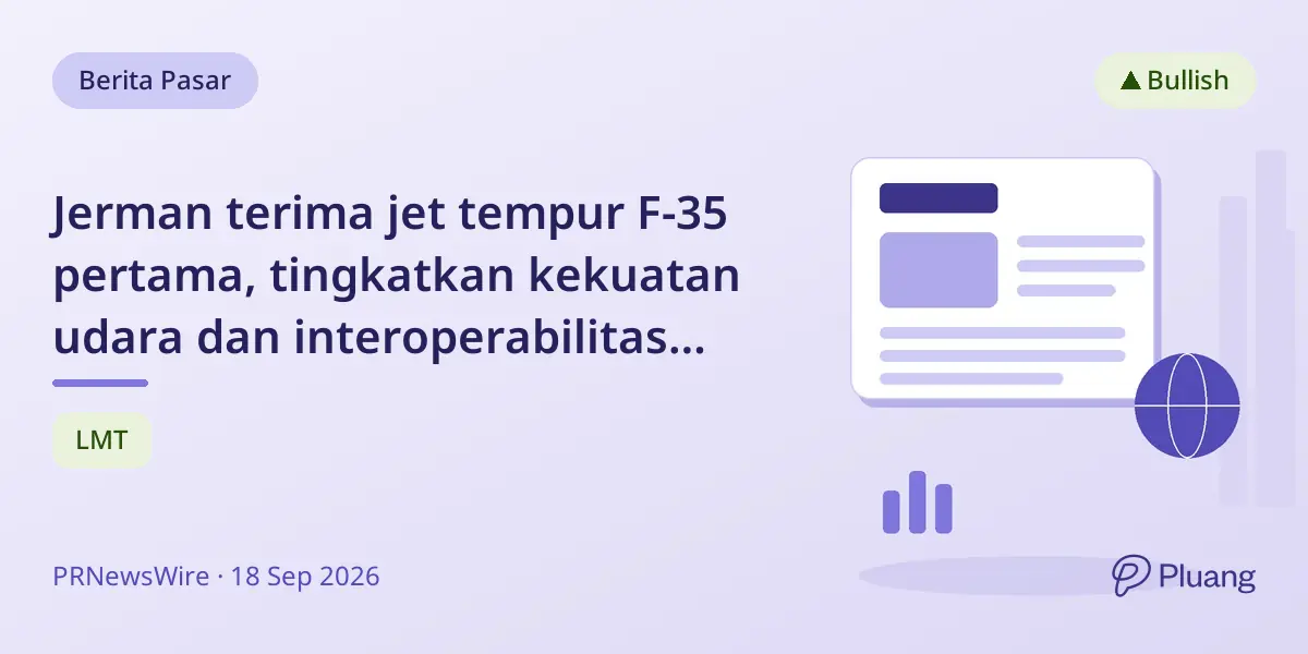 Jerman terima jet tempur F-35 pertama, tingkatkan kekuatan udara dan interoperabilitas NATO.