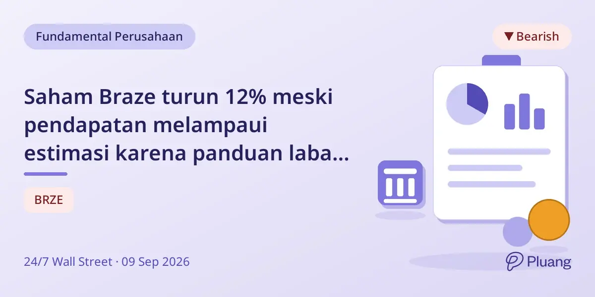 Saham Braze turun 12% meski pendapatan melampaui estimasi karena panduan laba Q3 yang lemah