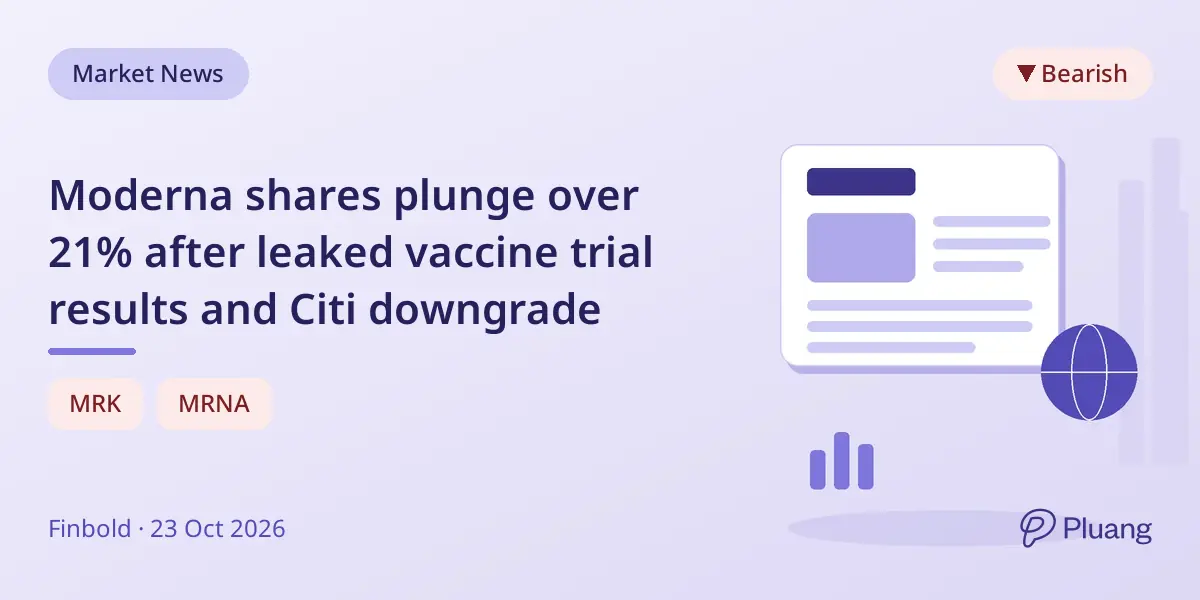 Moderna shares plunge over 21% after leaked vaccine trial results and Citi downgrade