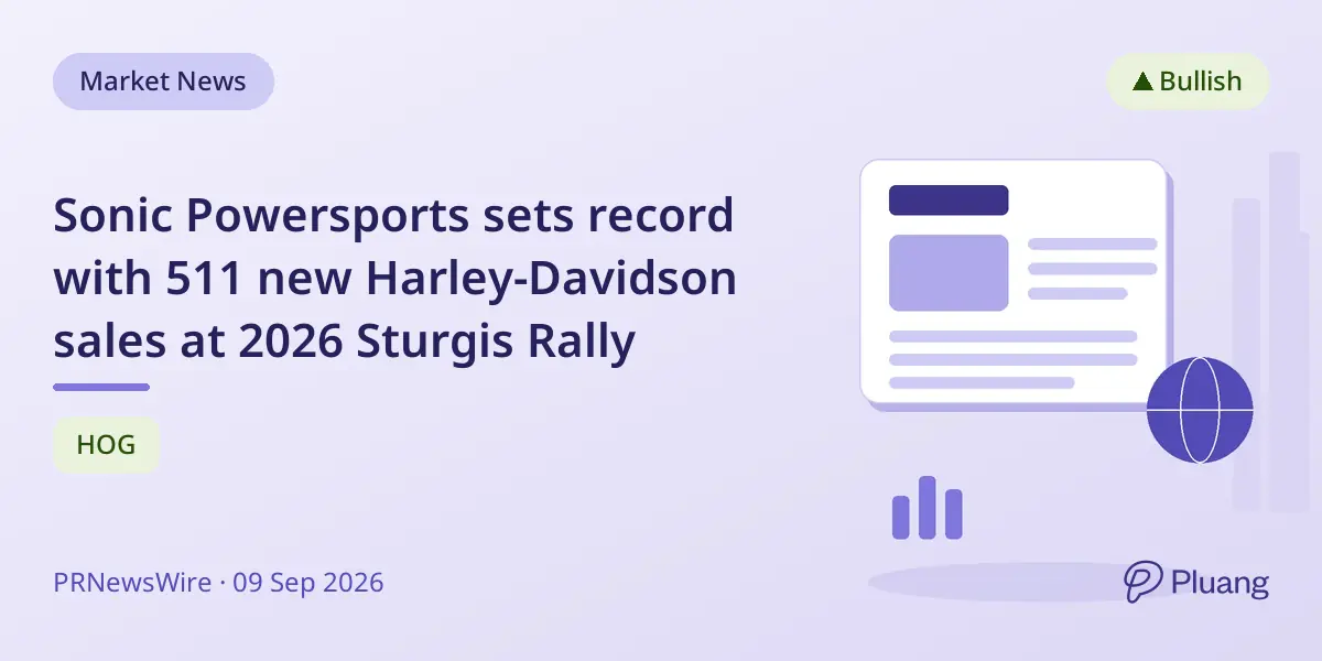 Sonic Powersports sets record with 511 new Harley-Davidson sales at 2026 Sturgis Rally