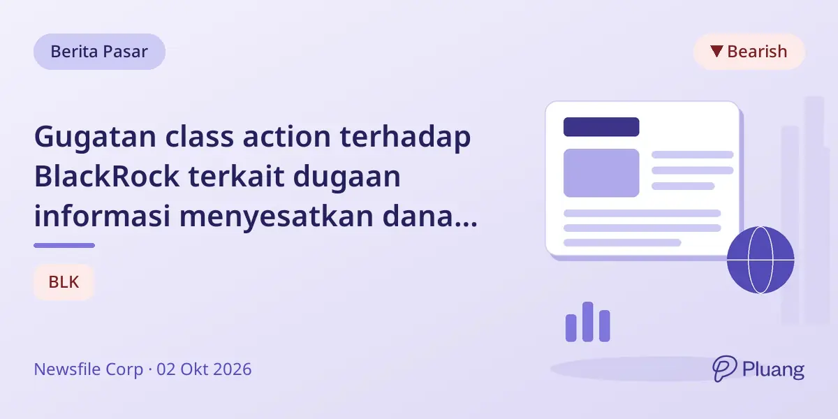 Gugatan class action terhadap BlackRock terkait dugaan informasi menyesatkan dana mutual