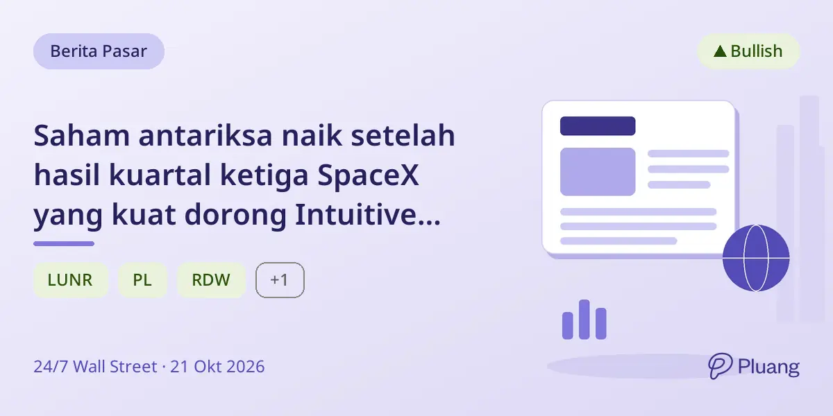 Saham antariksa naik setelah hasil kuartal ketiga SpaceX yang kuat dorong Intuitive Machines, Redwire, dan Planet Labs.