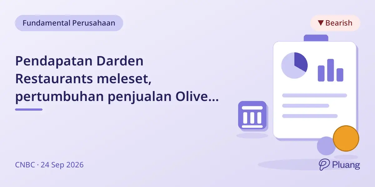 Pendapatan Darden Restaurants meleset, pertumbuhan penjualan Olive Garden melambat.