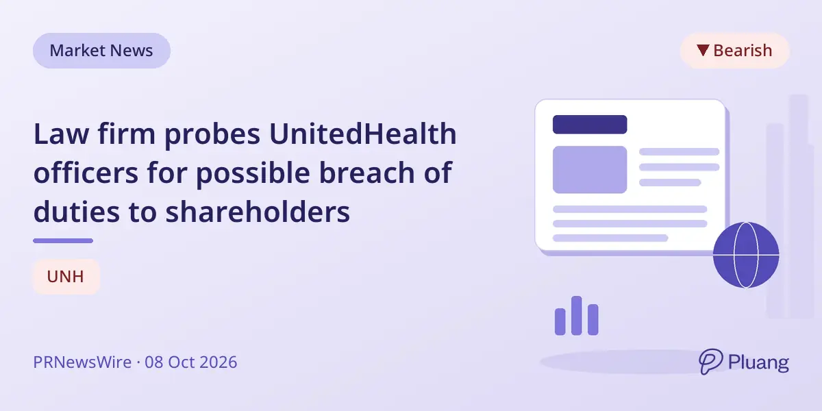 Law firm probes UnitedHealth officers for possible breach of duties to shareholders