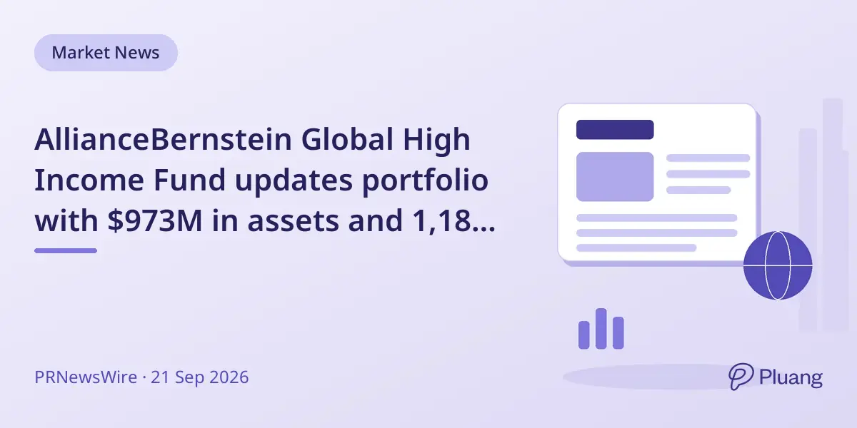 AllianceBernstein Global High Income Fund updates portfolio with $973M in assets and 1,186 holdings as of August 2026