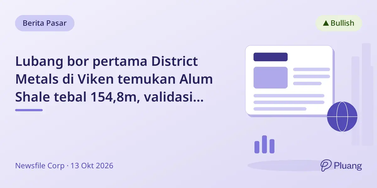 Lubang bor pertama District Metals di Viken temukan Alum Shale tebal 154,8m, validasi survei geofisika.