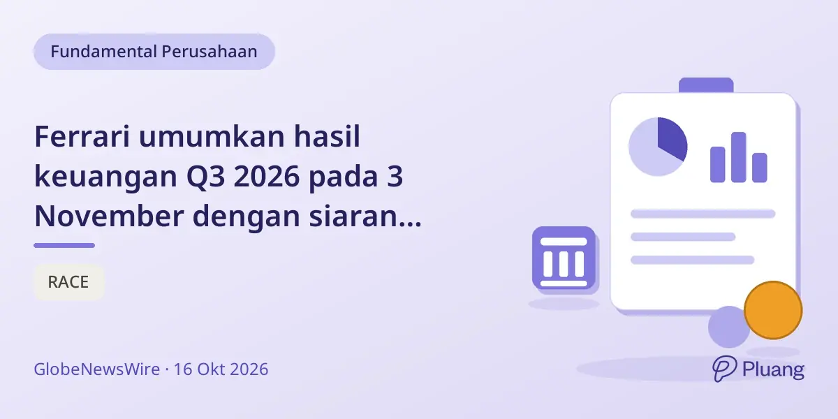 Ferrari umumkan hasil keuangan Q3 2026 pada 3 November dengan siaran langsung dan rekaman.
