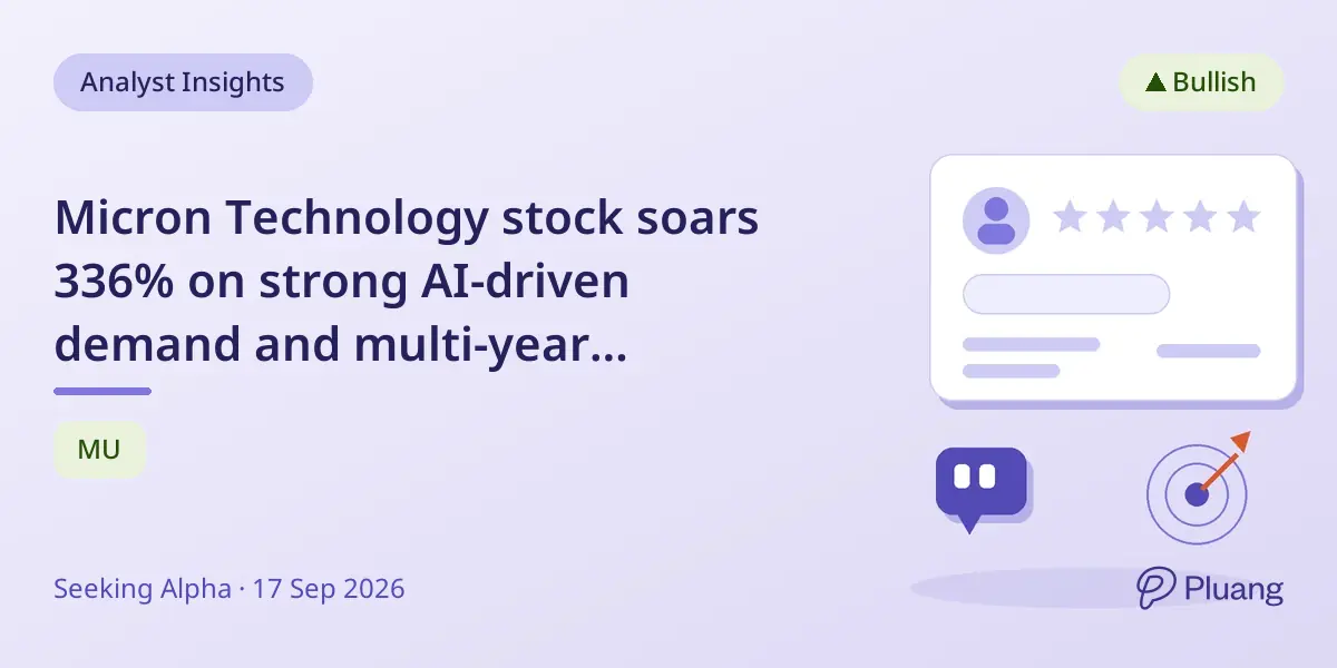 Micron Technology stock soars 336% on strong AI-driven demand and multi-year contracts.