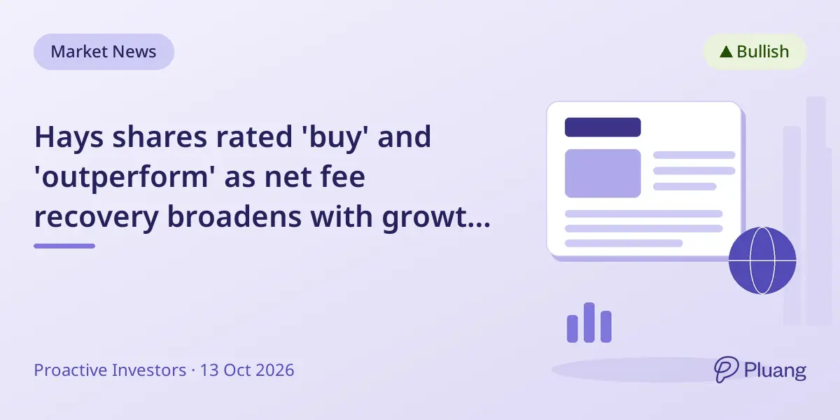 Hays shares rated 'buy' and 'outperform' as net fee recovery broadens with growth in UK and Germany