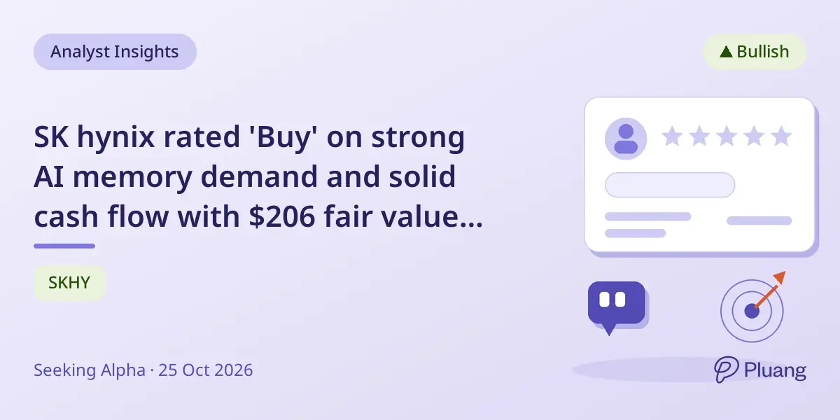 SK hynix rated 'Buy' on strong AI memory demand and solid cash flow with $206 fair value target.