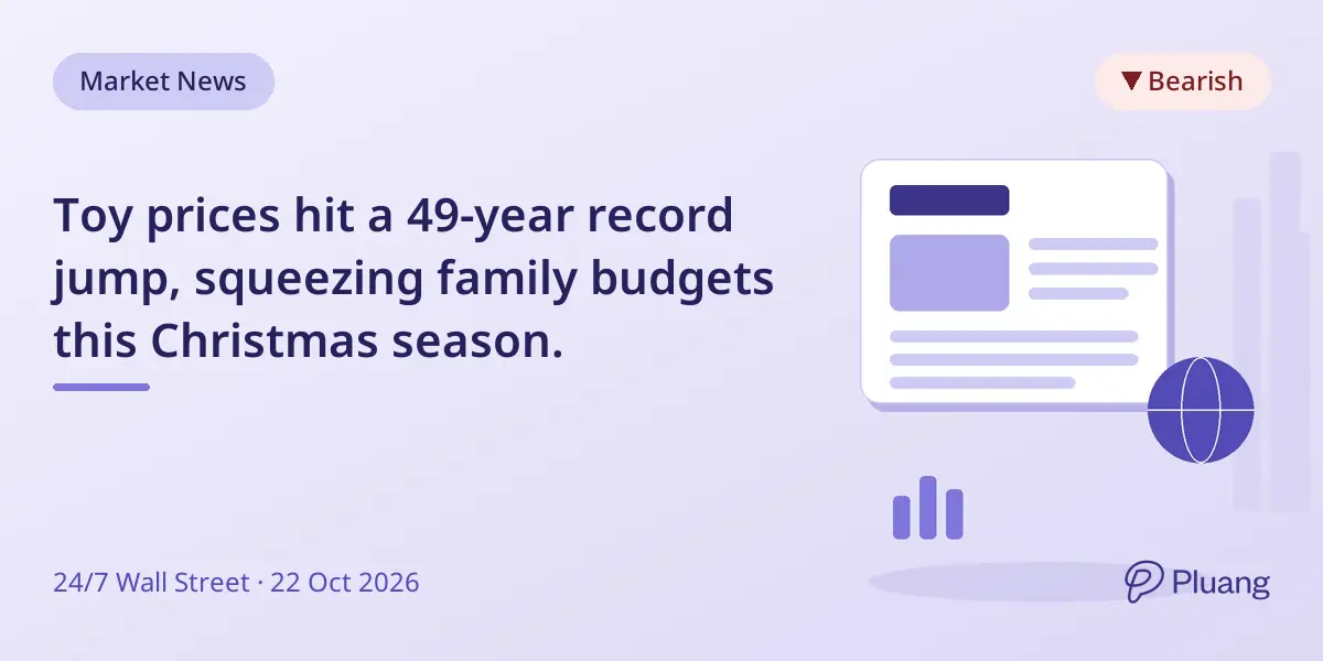 Toy prices hit a 49-year record jump, squeezing family budgets this Christmas season.