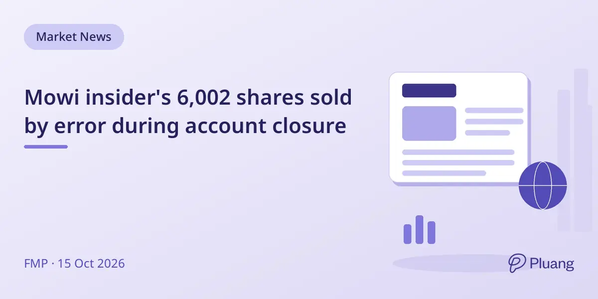 Mowi insider's 6,002 shares sold by error during account closure