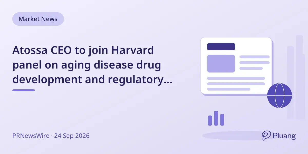 Atossa CEO to join Harvard panel on aging disease drug development and regulatory strategies