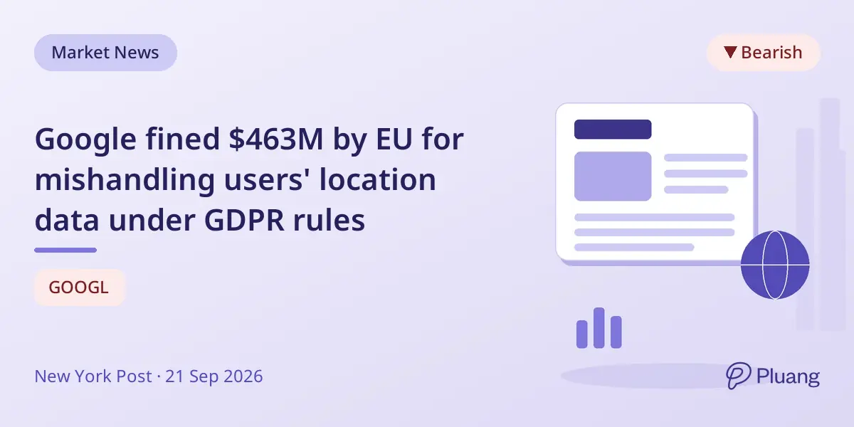 Google fined $463M by EU for mishandling users' location data under GDPR rules
