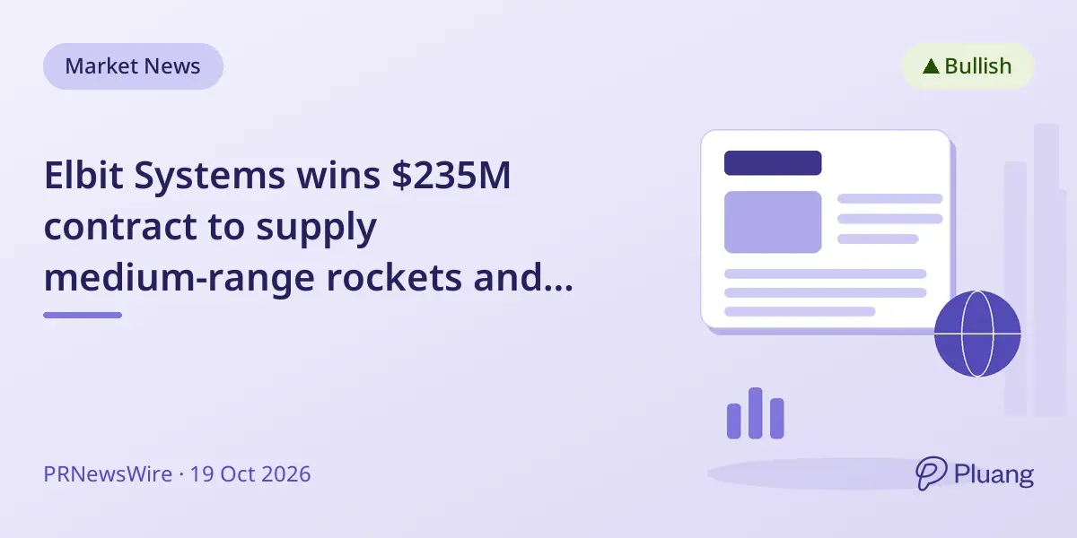 Elbit Systems wins $235M contract to supply medium-range rockets and launchers to a European country.