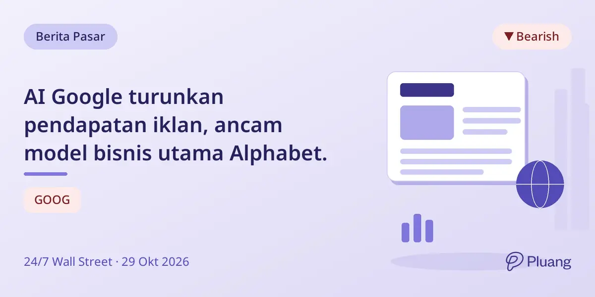 AI Google turunkan pendapatan iklan, ancam model bisnis utama Alphabet.
