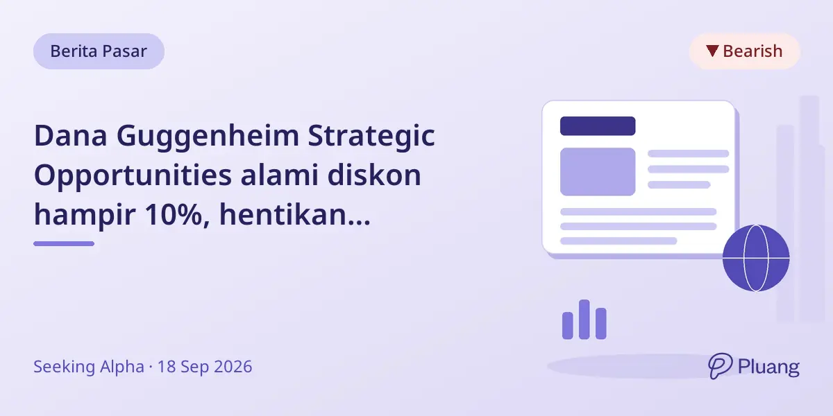 Dana Guggenheim Strategic Opportunities alami diskon hampir 10%, hentikan penerbitan saham karena kekhawatiran distribusi