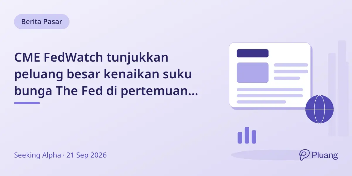 CME FedWatch tunjukkan peluang besar kenaikan suku bunga The Fed di pertemuan mendatang.