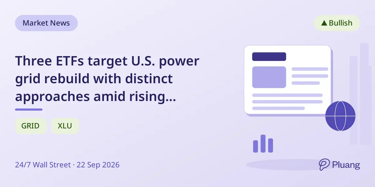 Three ETFs target U.S. power grid rebuild with distinct approaches amid rising electricity demand.