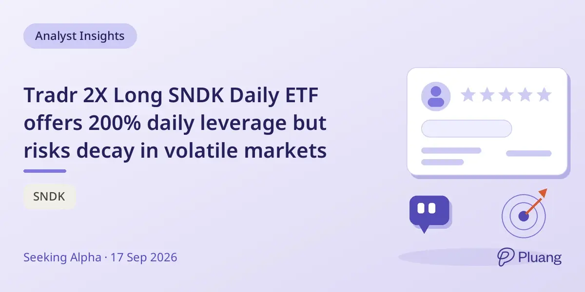 Tradr 2X Long SNDK Daily ETF offers 200% daily leverage but risks decay in volatile markets