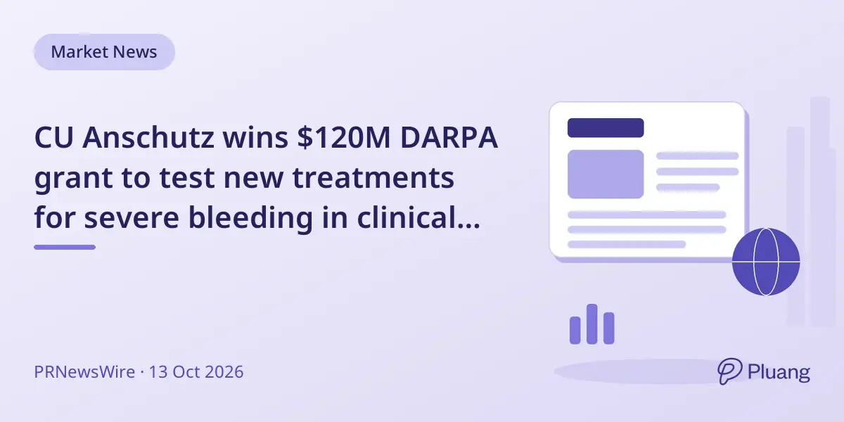 CU Anschutz wins $120M DARPA grant to test new treatments for severe bleeding in clinical trials.