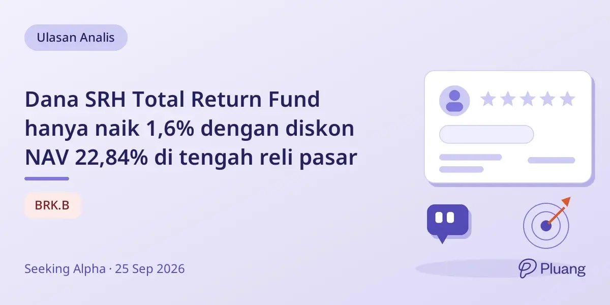 Dana SRH Total Return Fund hanya naik 1,6% dengan diskon NAV 22,84% di tengah reli pasar