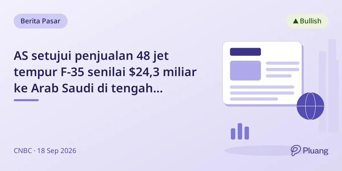 AS setujui penjualan 48 jet tempur F-35 senilai $24,3 miliar ke Arab Saudi di tengah ketegangan regional