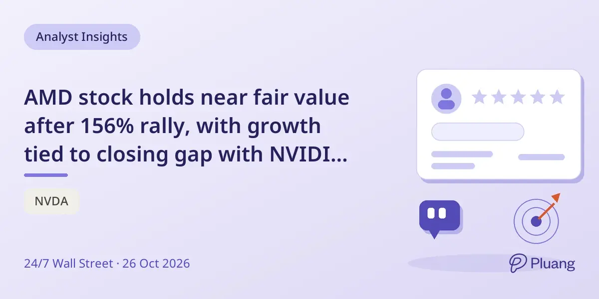 AMD stock holds near fair value after 156% rally, with growth tied to closing gap with NVIDIA in data centers.