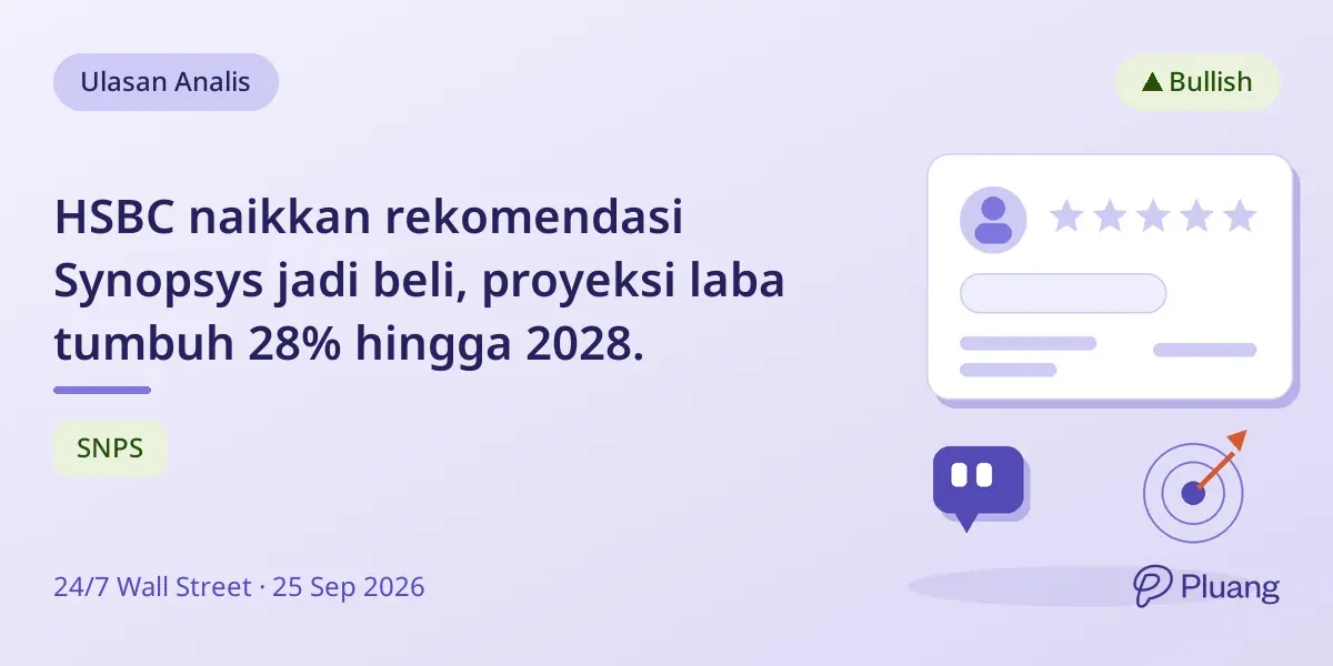 HSBC naikkan rekomendasi Synopsys jadi beli, proyeksi laba tumbuh 28% hingga 2028.