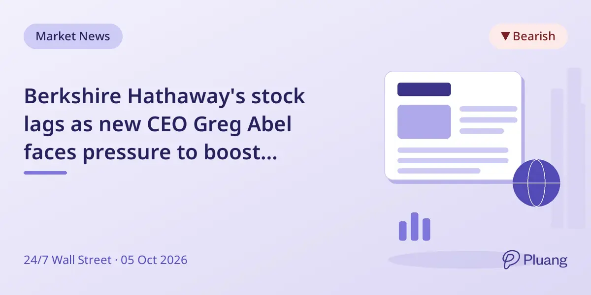 Berkshire Hathaway's stock lags as new CEO Greg Abel faces pressure to boost performance.