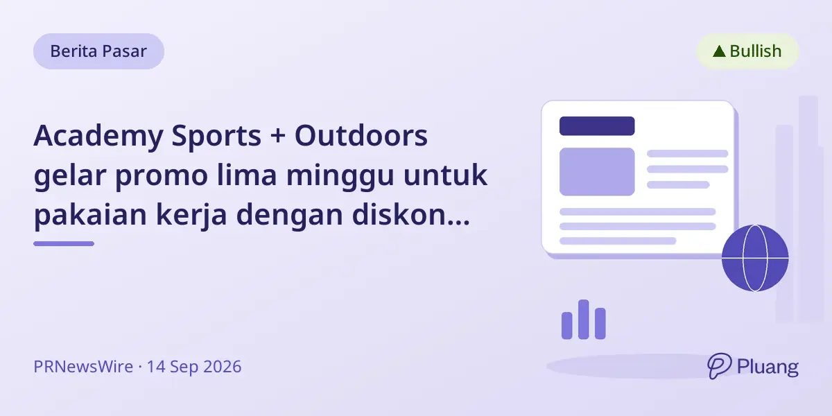 Academy Sports + Outdoors gelar promo lima minggu untuk pakaian kerja dengan diskon merek ternama.