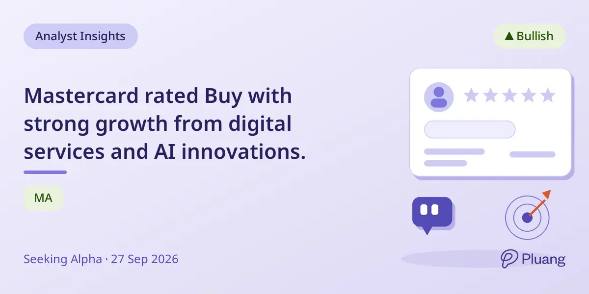 Mastercard rated Buy with strong growth from digital services and AI innovations.