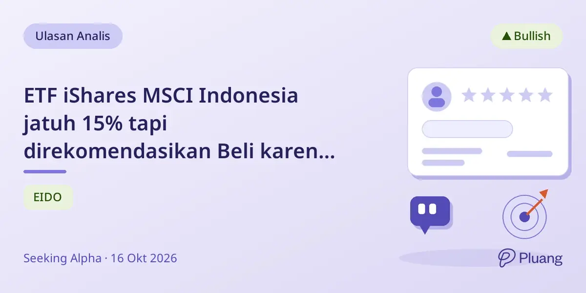 ETF iShares MSCI Indonesia jatuh 15% tapi direkomendasikan Beli karena potensi rebound