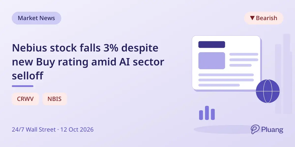 Nebius stock falls 3% despite new Buy rating amid AI sector selloff