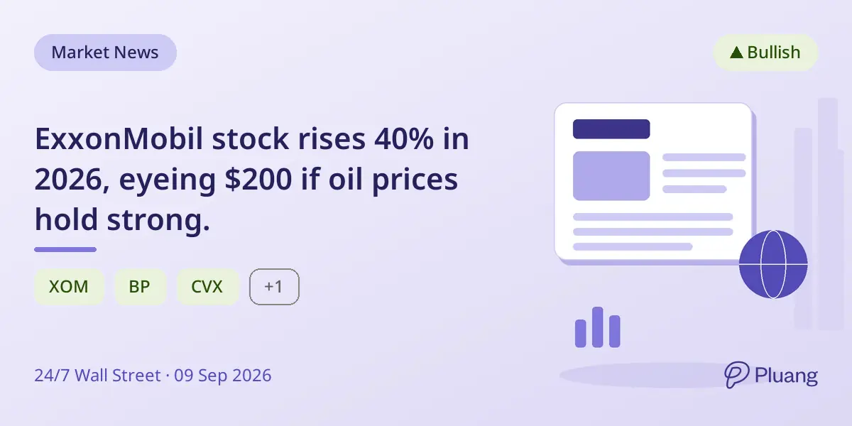 ExxonMobil stock rises 40% in 2026, eyeing $200 if oil prices hold strong.