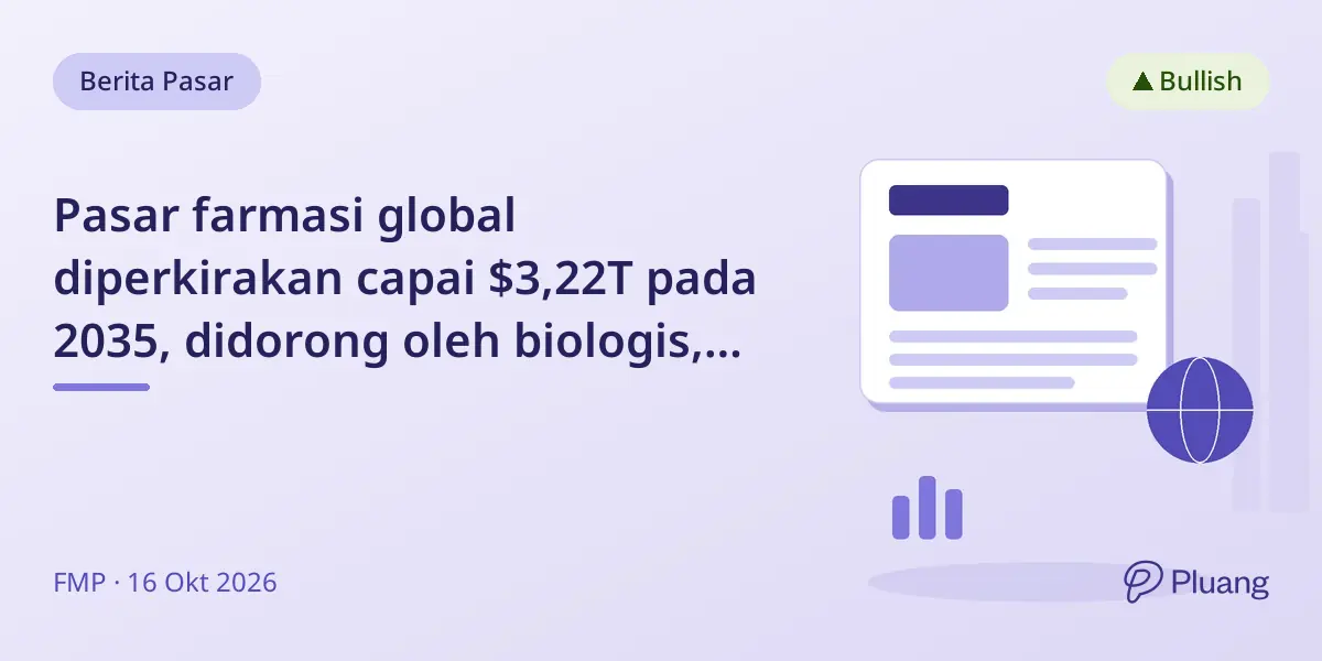 Pasar farmasi global diperkirakan capai $3,22T pada 2035, didorong oleh biologis, AI, dan pertumbuhan 17,1% India di 2026