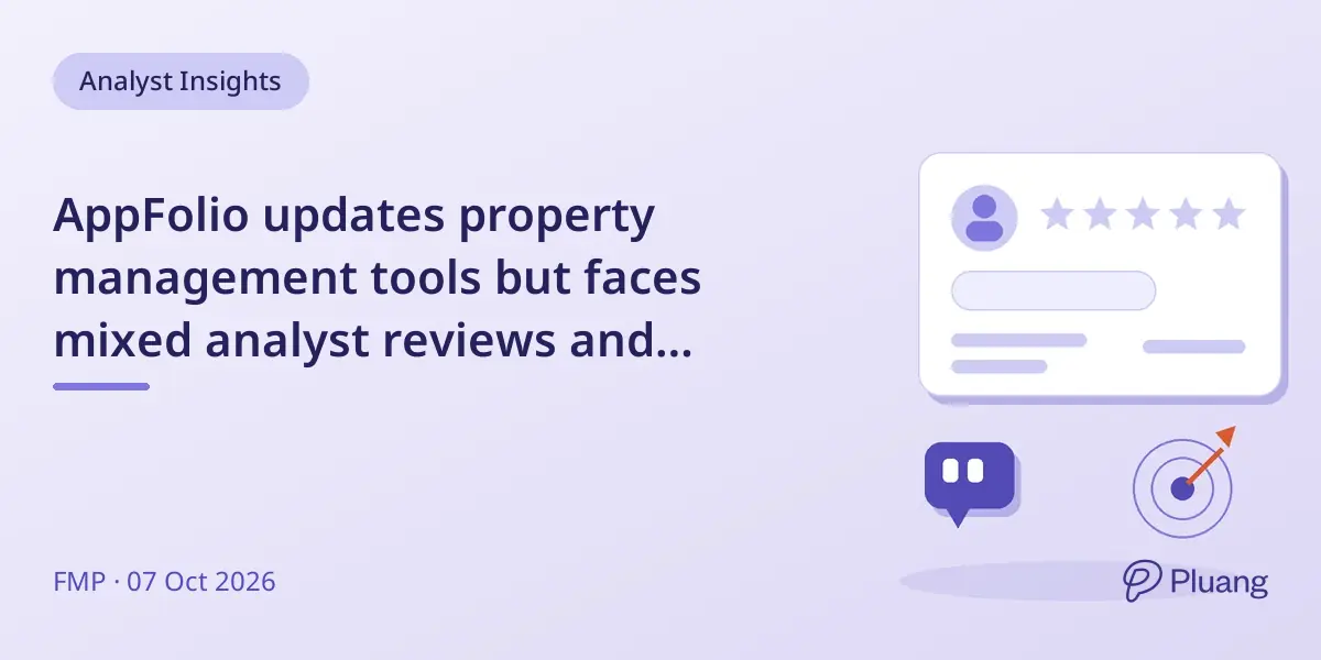 AppFolio updates property management tools but faces mixed analyst reviews and insider selling.