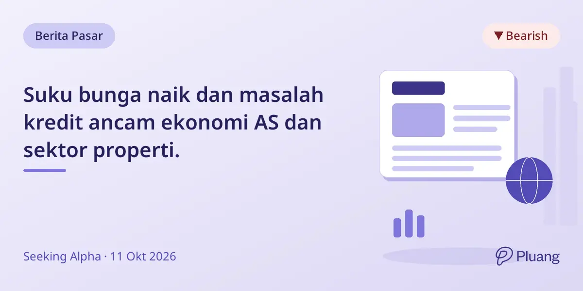 Suku bunga naik dan masalah kredit ancam ekonomi AS dan sektor properti.
