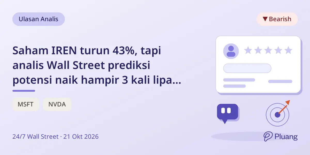 Saham IREN turun 43%, tapi analis Wall Street prediksi potensi naik hampir 3 kali lipat karena fokus AI cloud.
