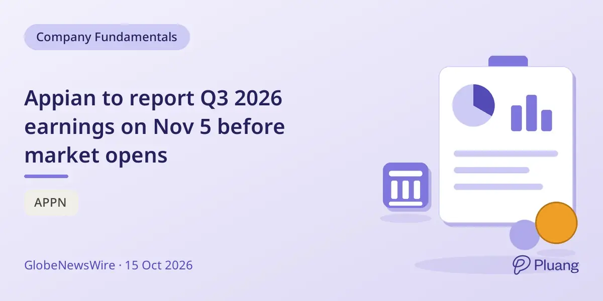 Appian to report Q3 2026 earnings on Nov 5 before market opens