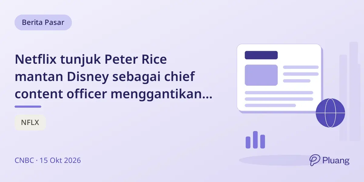 Netflix tunjuk Peter Rice mantan Disney sebagai chief content officer menggantikan Bela Bajaria.