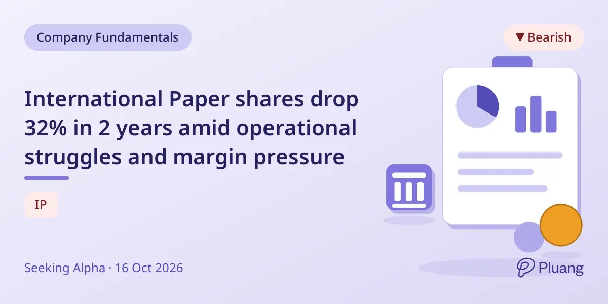 International Paper shares drop 32% in 2 years amid operational struggles and margin pressure
