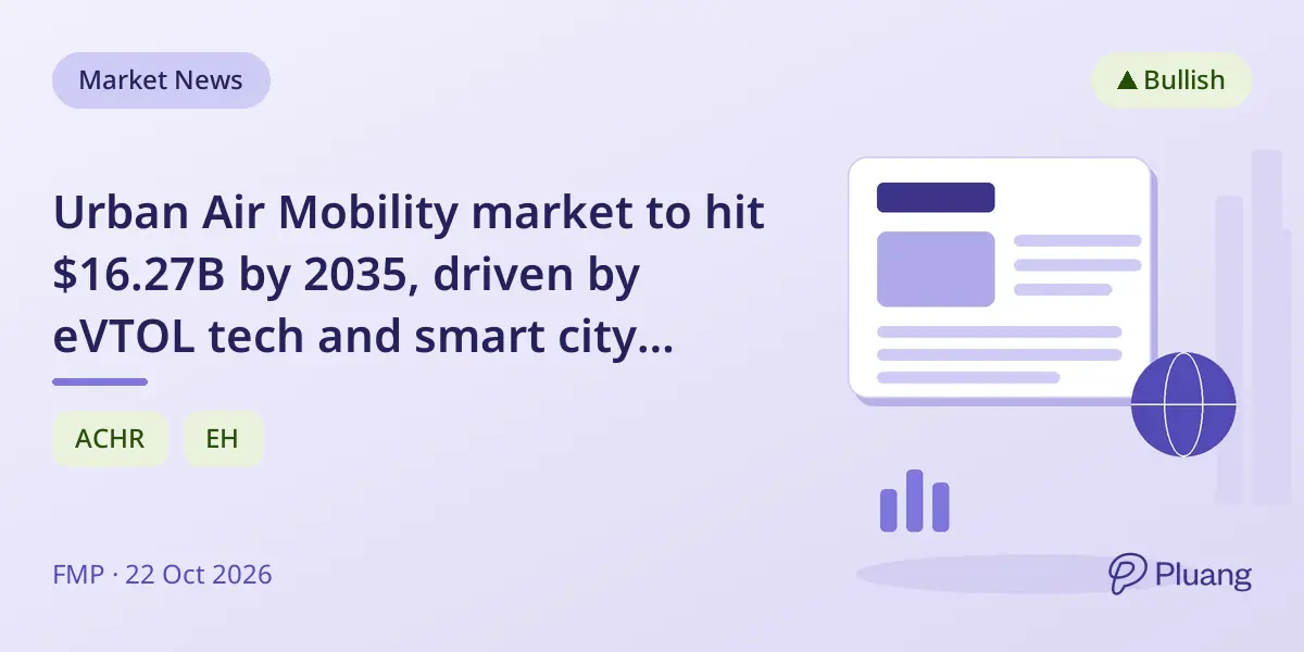Urban Air Mobility market to hit $16.27B by 2035, driven by eVTOL tech and smart city growth