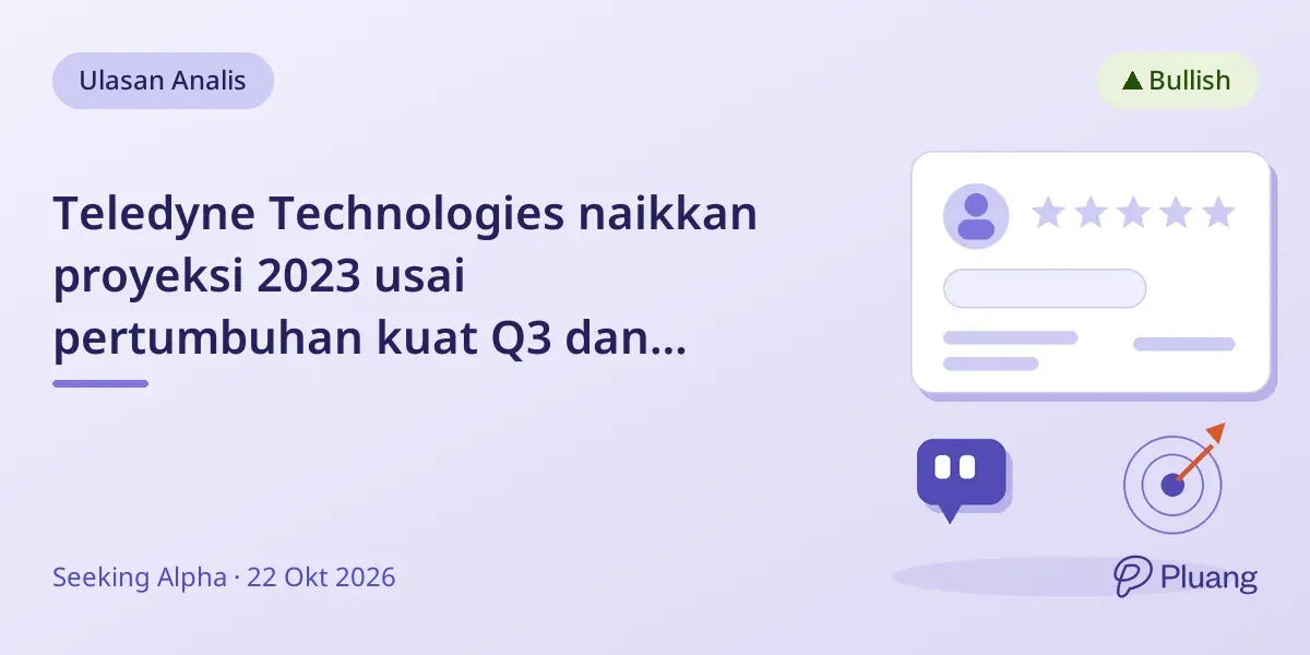 Teledyne Technologies naikkan proyeksi 2023 usai pertumbuhan kuat Q3 dan akuisisi Varex