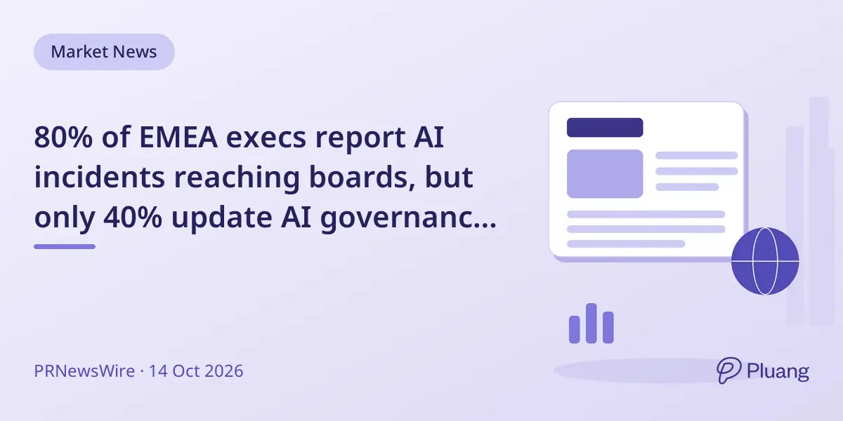80% of EMEA execs report AI incidents reaching boards, but only 40% update AI governance policies.