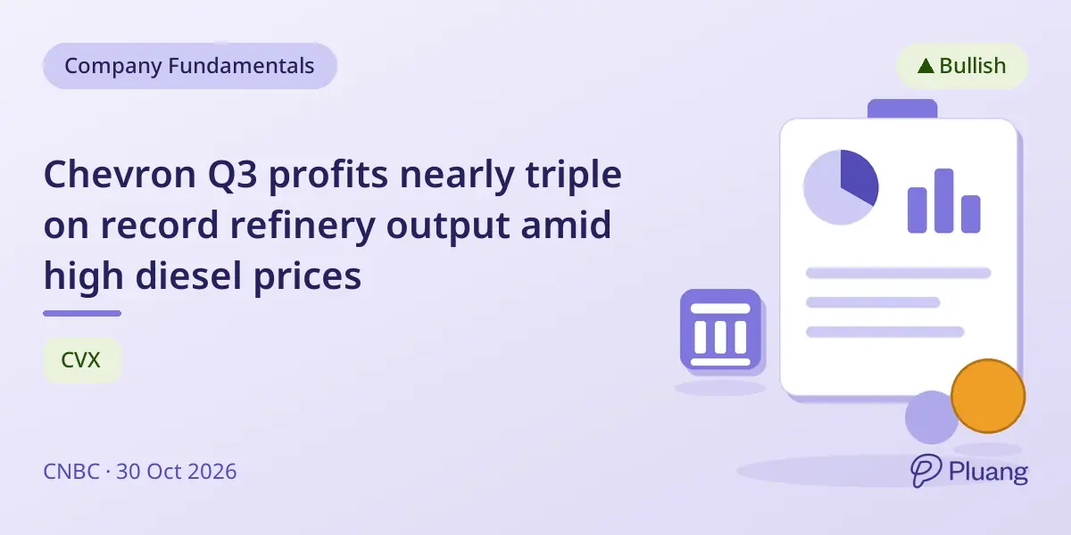 Chevron Q3 profits nearly triple on record refinery output amid high diesel prices