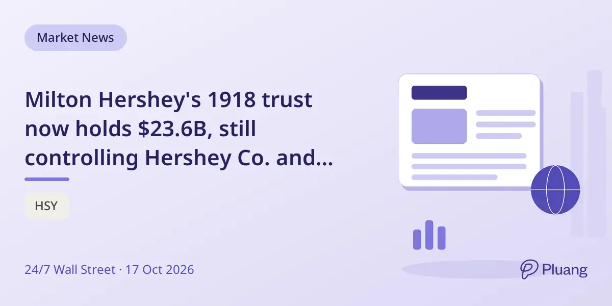 Milton Hershey's 1918 trust now holds $23.6B, still controlling Hershey Co. and aiding orphans.