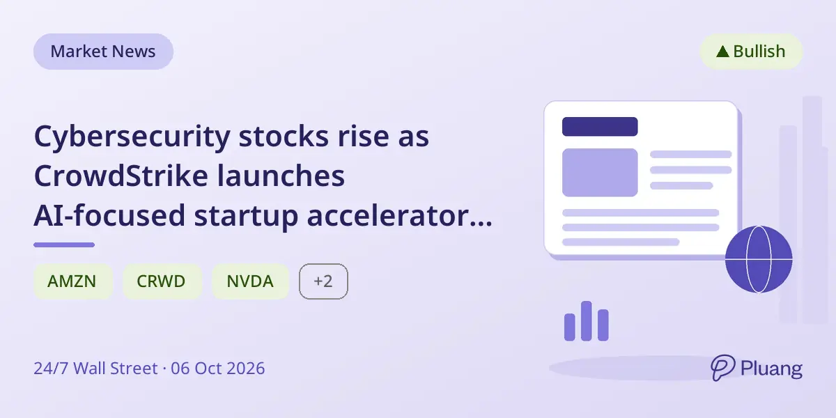 Cybersecurity stocks rise as CrowdStrike launches AI-focused startup accelerator with Amazon and NVIDIA