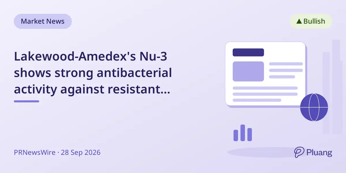 Lakewood-Amedex's Nu-3 shows strong antibacterial activity against resistant diabetic foot ulcer infections
