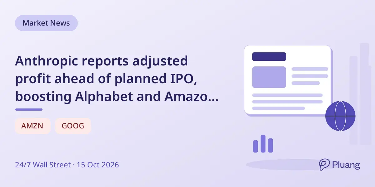 Anthropic reports adjusted profit ahead of planned IPO, boosting Alphabet and Amazon stakes.